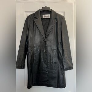 Pelle Studio Black Wilson’s Leather Longline Blazer Coat